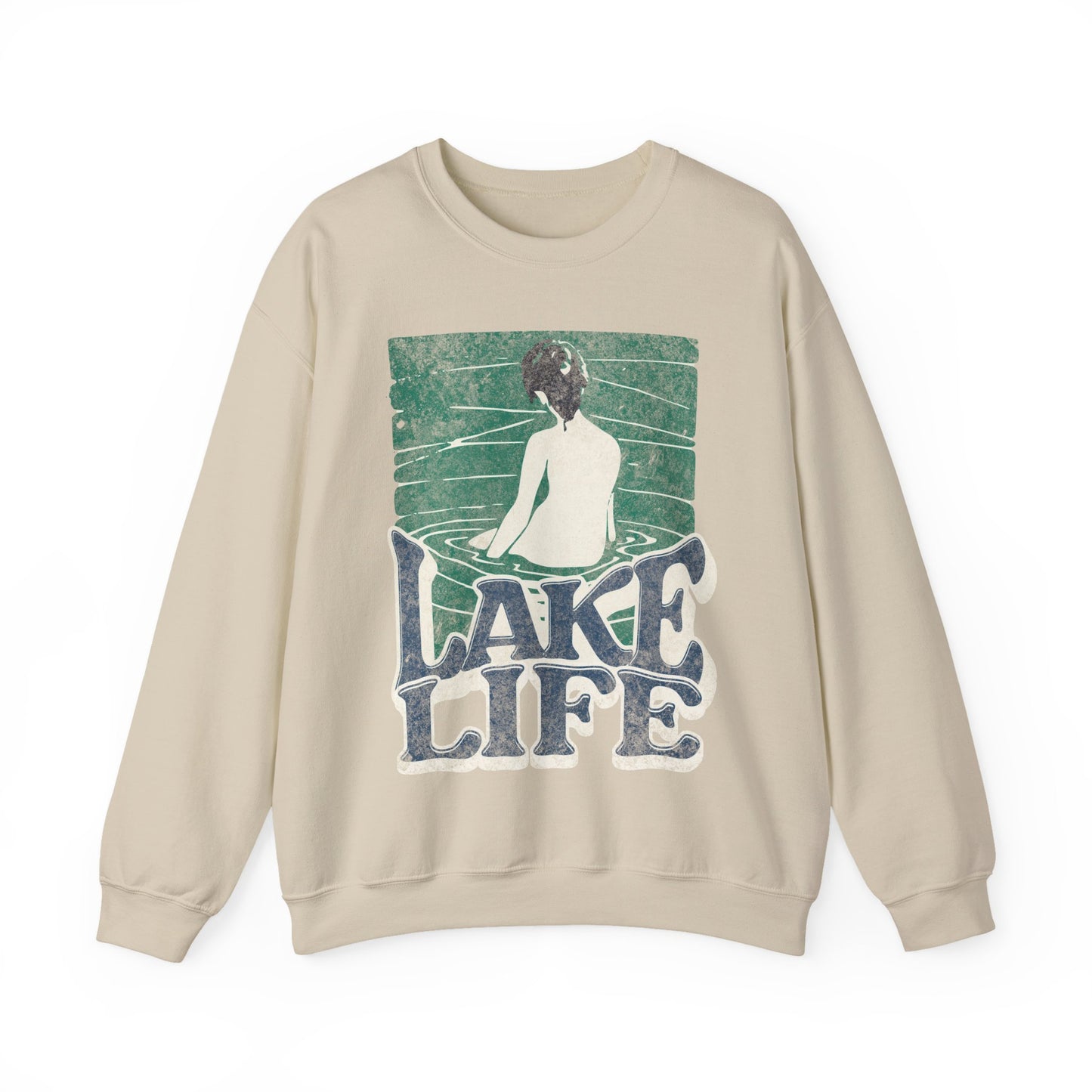 Lake Life Unisex Crewneck Sweatshirt, Cozy Relaxation Apparel, Lakeside Vibes