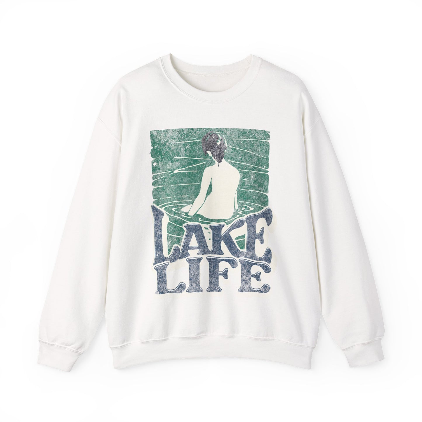 Lake Life Unisex Crewneck Sweatshirt, Cozy Relaxation Apparel, Lakeside Vibes