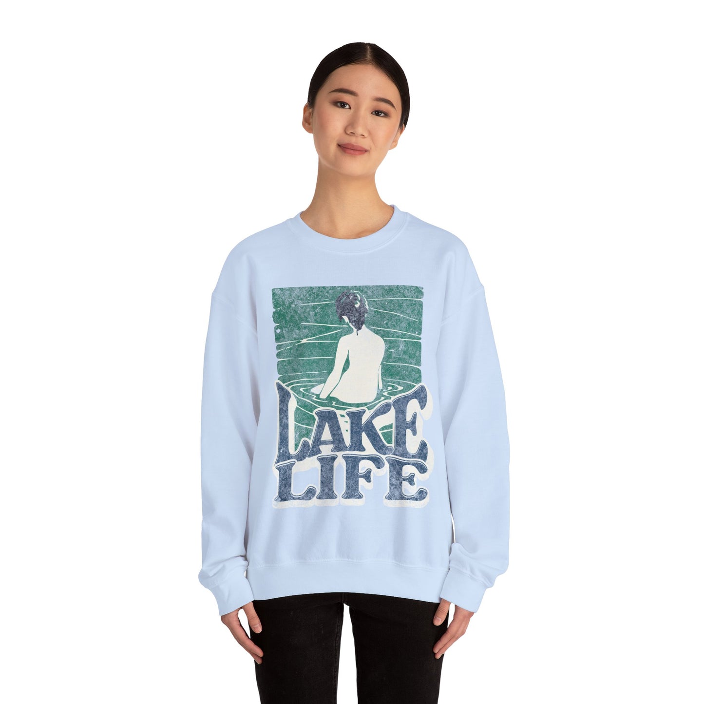 Lake Life Unisex Crewneck Sweatshirt, Cozy Relaxation Apparel, Lakeside Vibes
