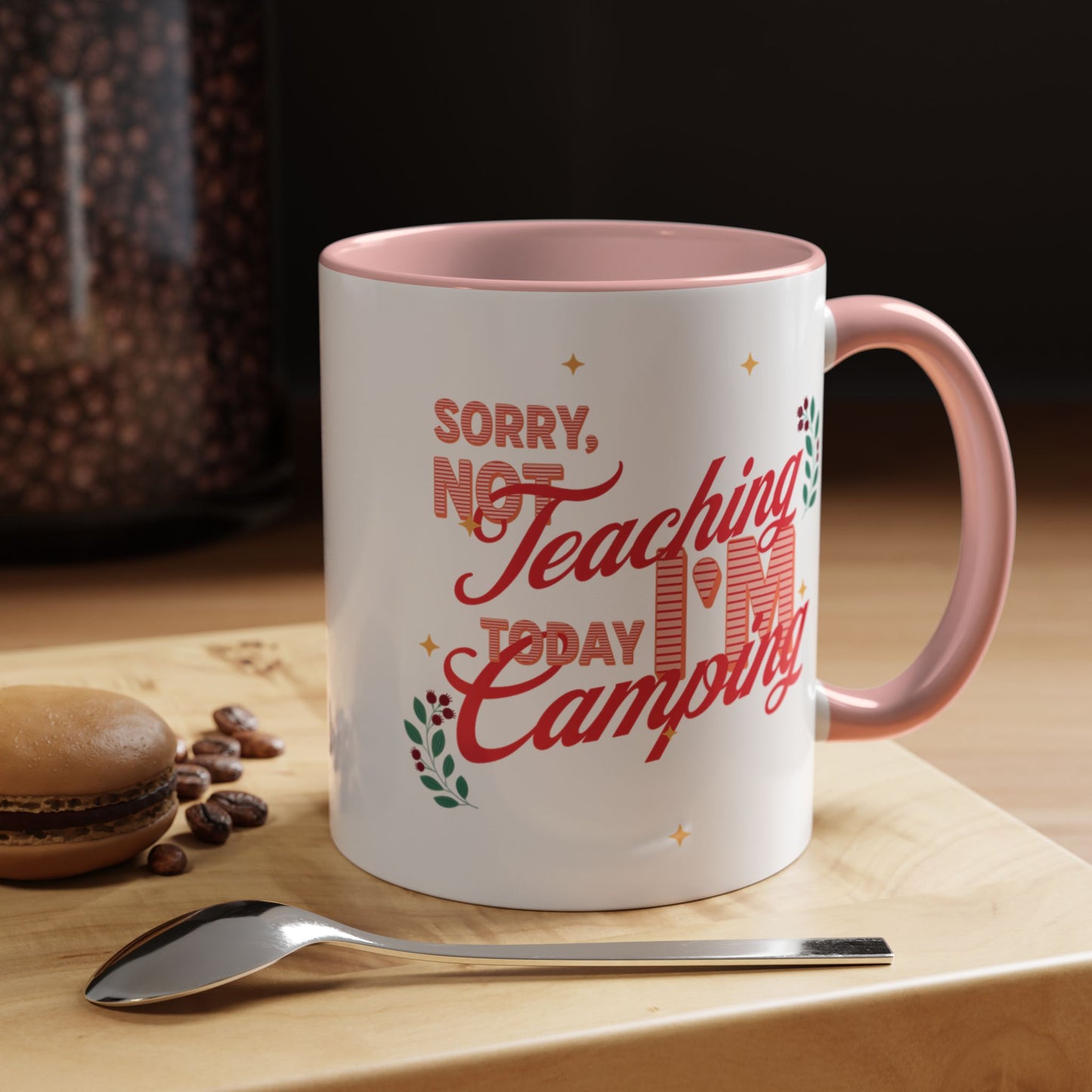 Colorful Camping Coffee Mug, Perfect Gift for Nature Lovers, Teacher Appreciation, Summer Camping, Outdoor Adventures, Replaceable Designs