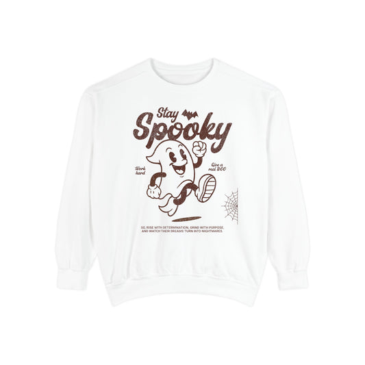 Spooky Ghost Unisex Sweatshirt, Cozy Halloween Apparel, Fall Fashion, Casual Gift, Youthful Style, Stay Spooky Design