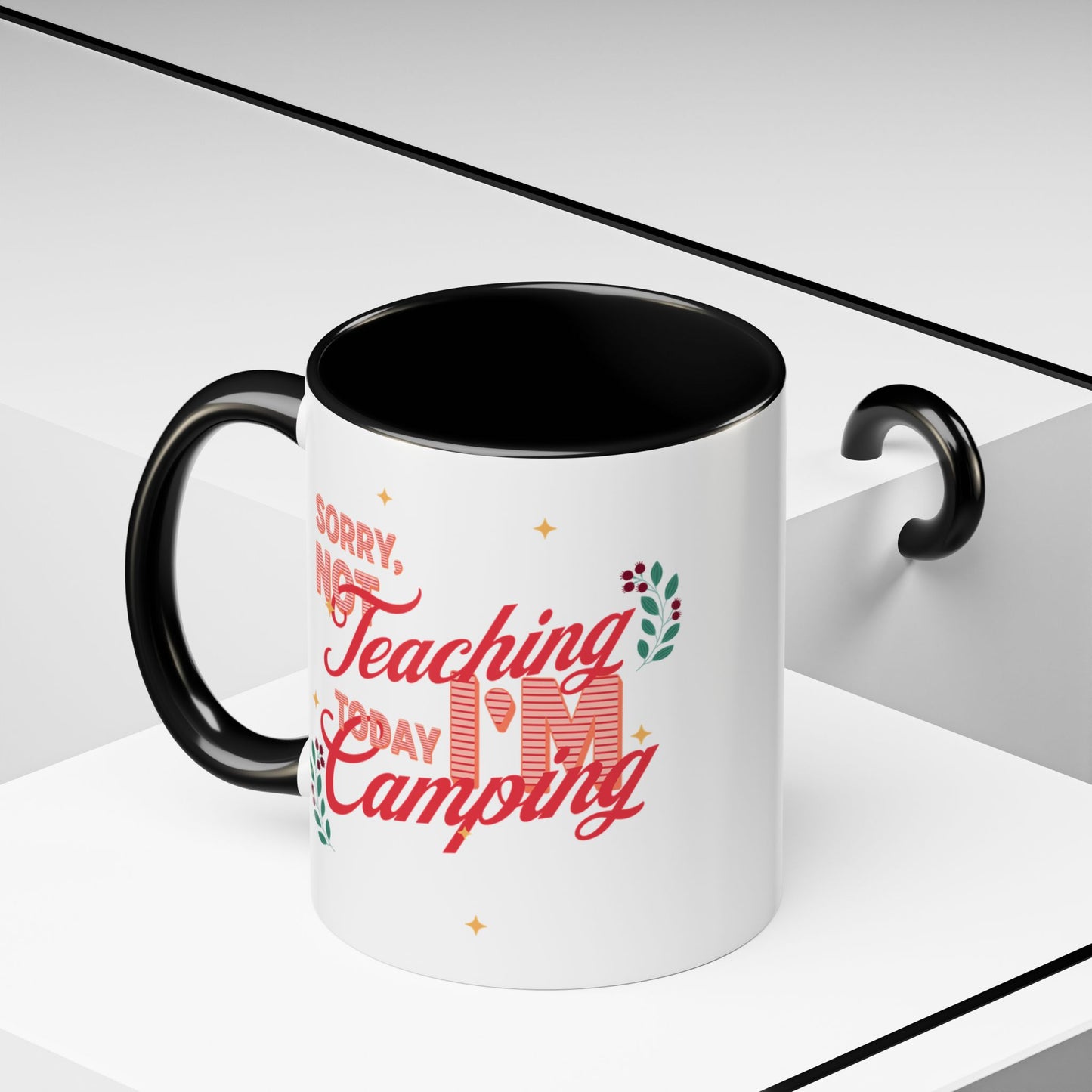 Colorful Camping Coffee Mug, Perfect Gift for Nature Lovers, Teacher Appreciation, Summer Camping, Outdoor Adventures, Replaceable Designs