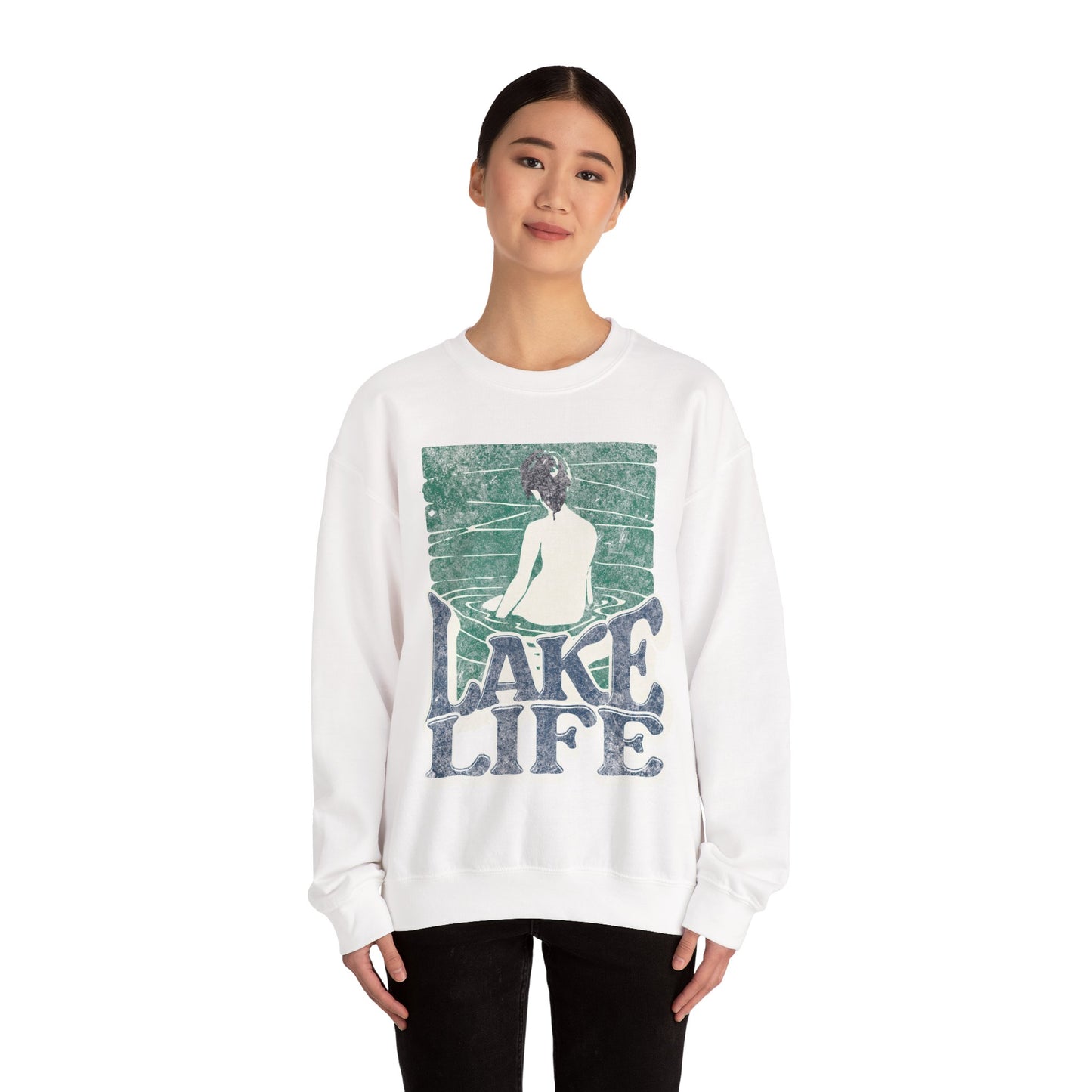 Lake Life Unisex Crewneck Sweatshirt, Cozy Relaxation Apparel, Lakeside Vibes