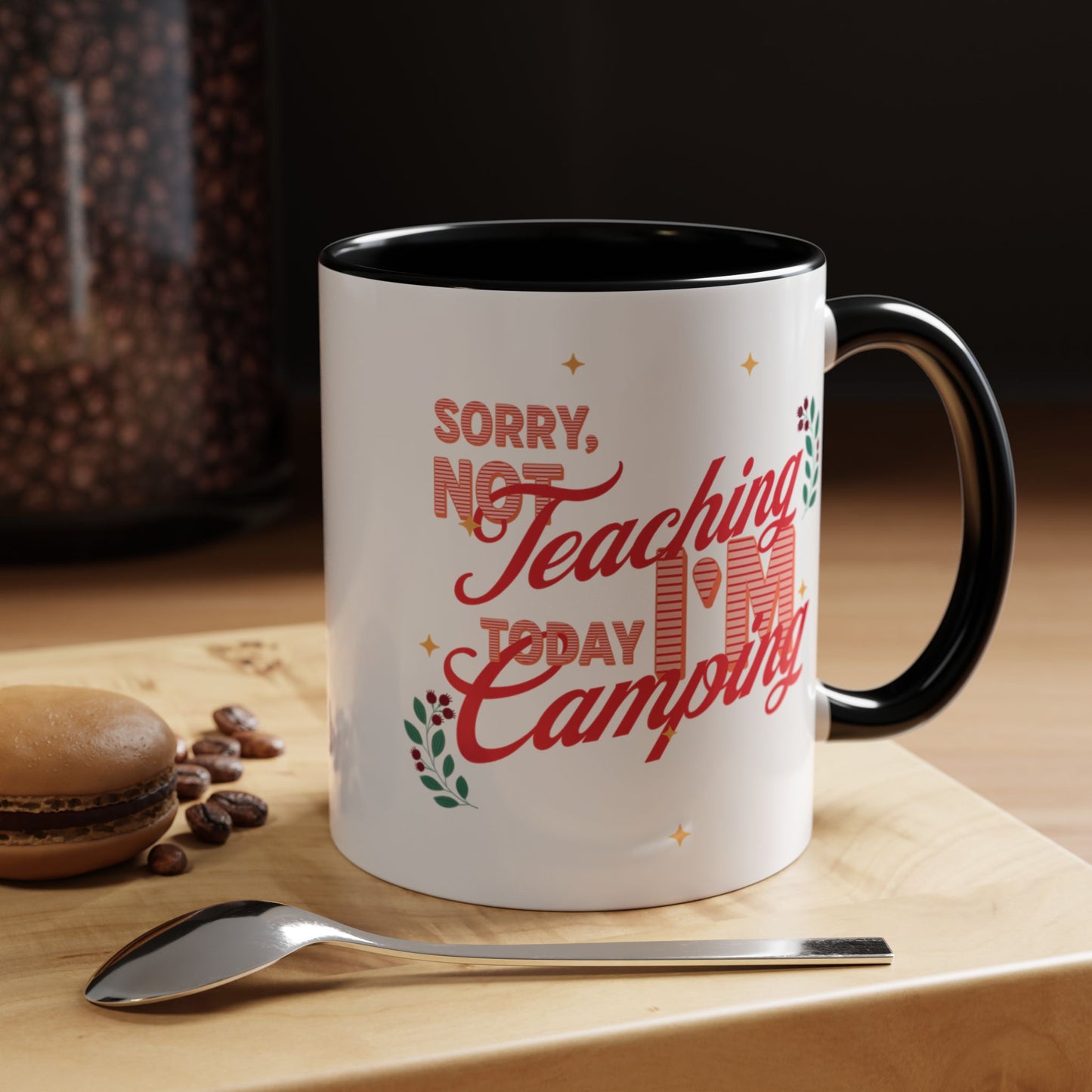 Colorful Camping Coffee Mug, Perfect Gift for Nature Lovers, Teacher Appreciation, Summer Camping, Outdoor Adventures, Replaceable Designs