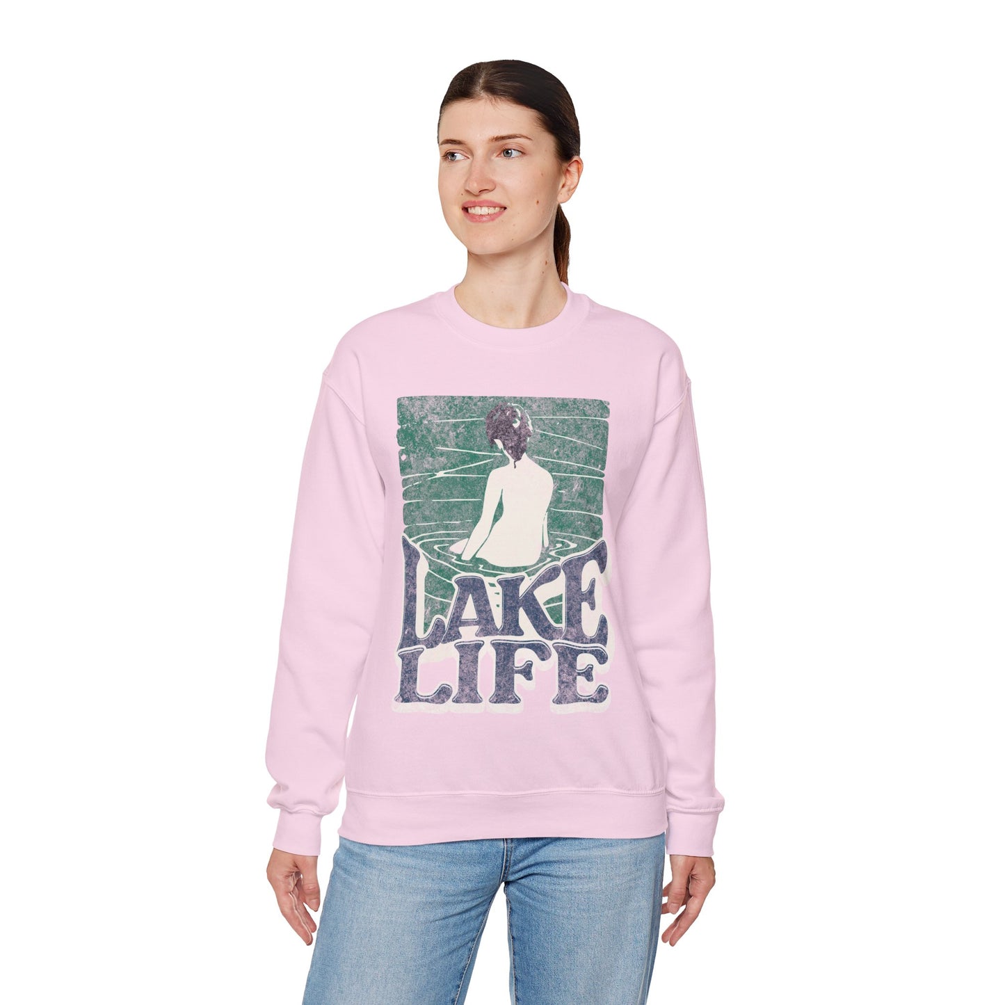 Lake Life Unisex Crewneck Sweatshirt, Cozy Relaxation Apparel, Lakeside Vibes