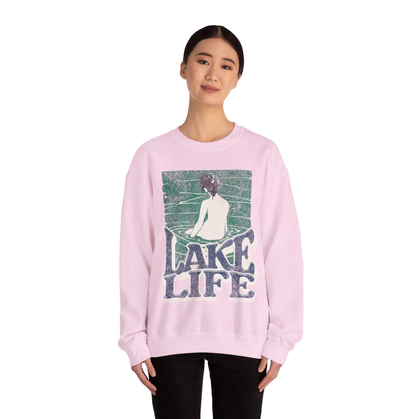 Lake Life Unisex Crewneck Sweatshirt, Cozy Relaxation Apparel, Lakeside Vibes