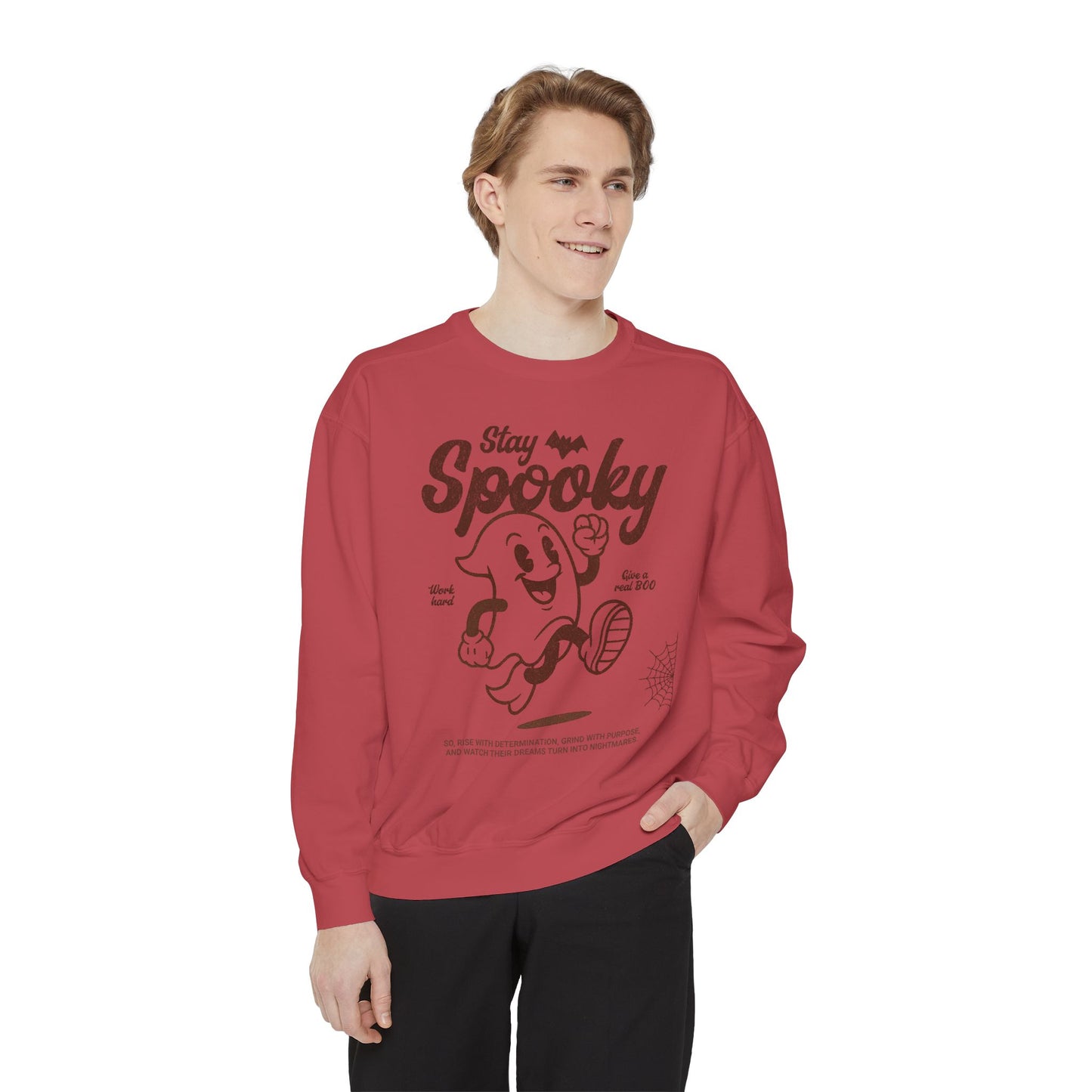 Spooky Ghost Unisex Sweatshirt, Cozy Halloween Apparel, Fall Fashion, Casual Gift, Youthful Style, Stay Spooky Design