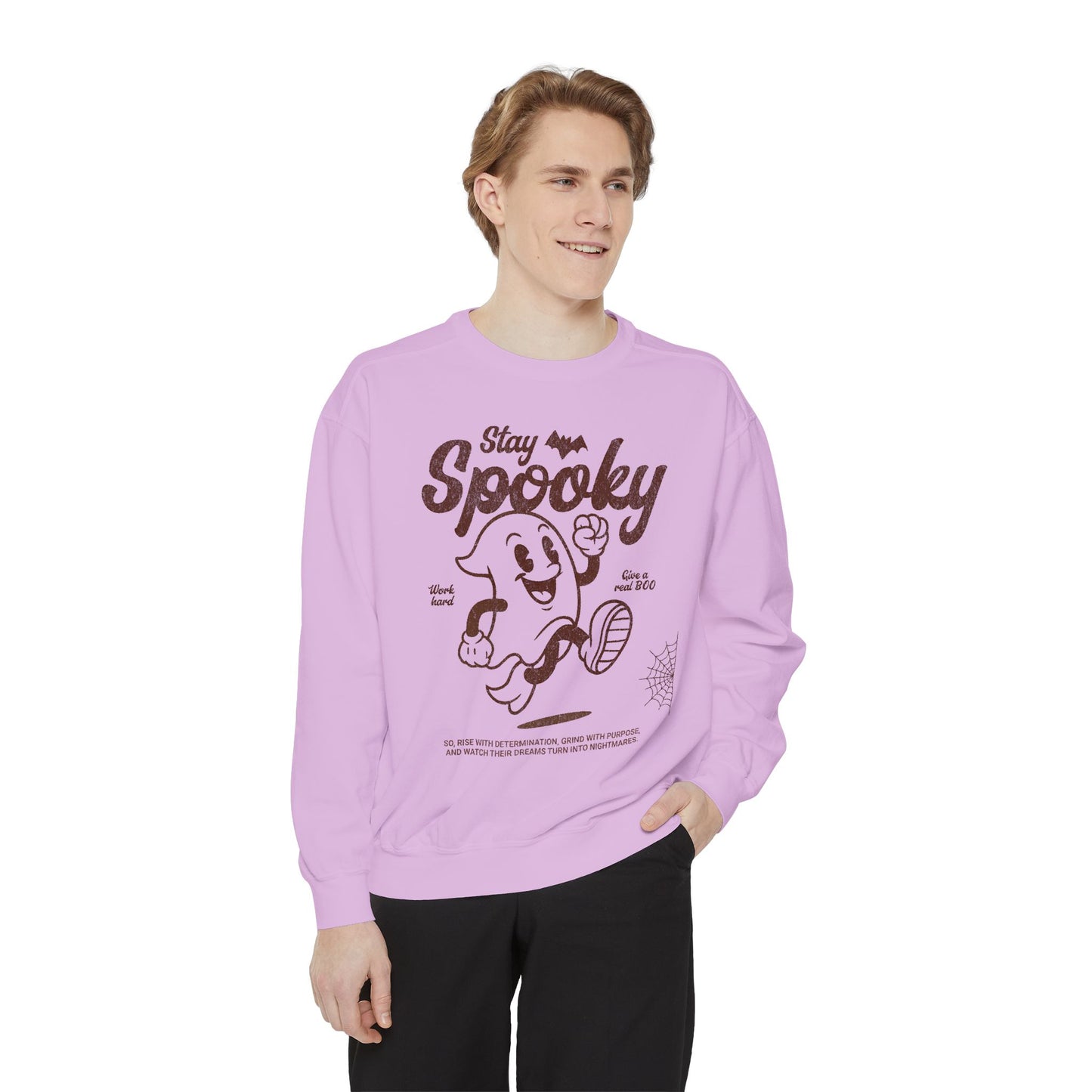 Spooky Ghost Unisex Sweatshirt, Cozy Halloween Apparel, Fall Fashion, Casual Gift, Youthful Style, Stay Spooky Design