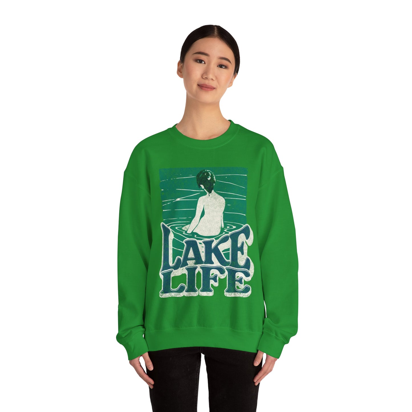 Lake Life Unisex Crewneck Sweatshirt, Cozy Relaxation Apparel, Lakeside Vibes