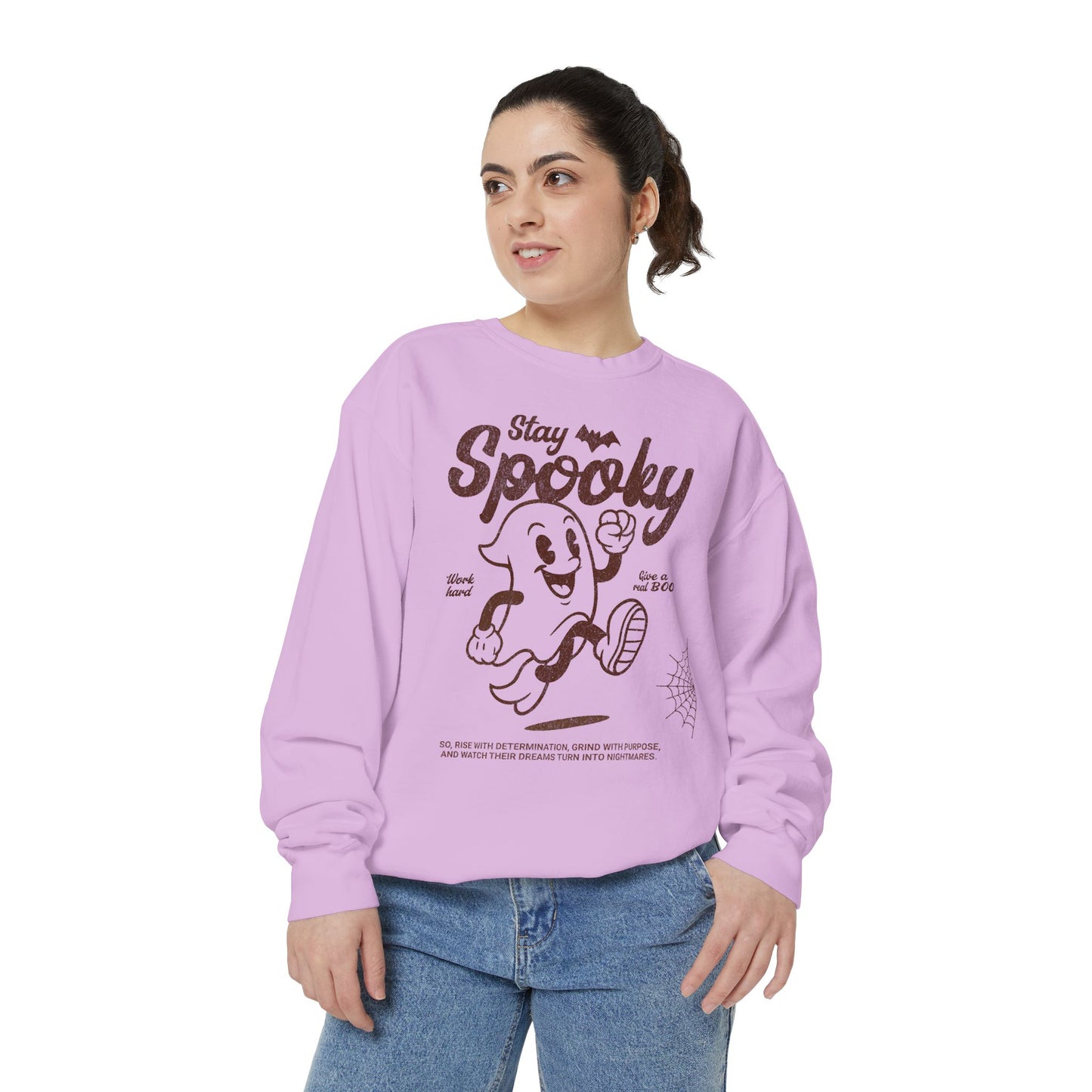 Spooky Ghost Unisex Sweatshirt, Cozy Halloween Apparel, Fall Fashion, Casual Gift, Youthful Style, Stay Spooky Design