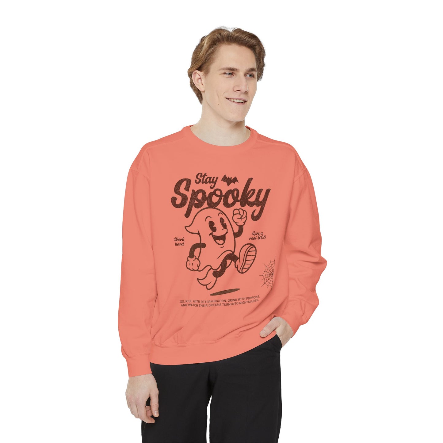 Spooky Ghost Unisex Sweatshirt, Cozy Halloween Apparel, Fall Fashion, Casual Gift, Youthful Style, Stay Spooky Design