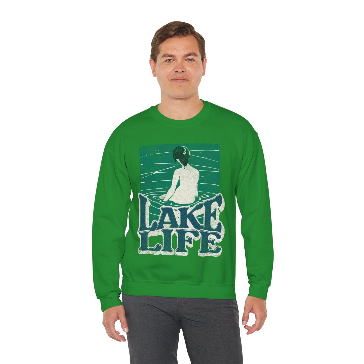 Lake Life Unisex Crewneck Sweatshirt, Cozy Relaxation Apparel, Lakeside Vibes