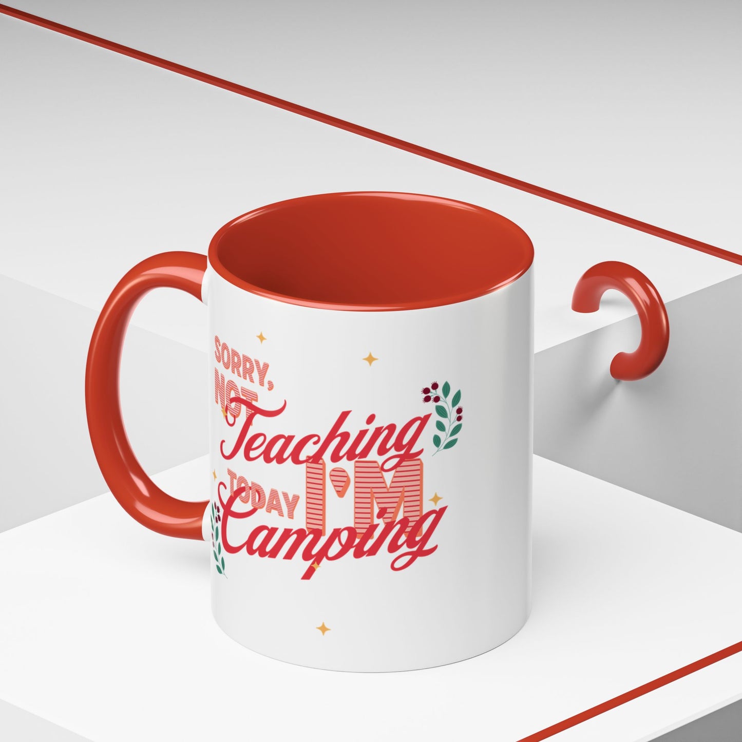 Colorful Camping Coffee Mug, Perfect Gift for Nature Lovers, Teacher Appreciation, Summer Camping, Outdoor Adventures, Replaceable Designs
