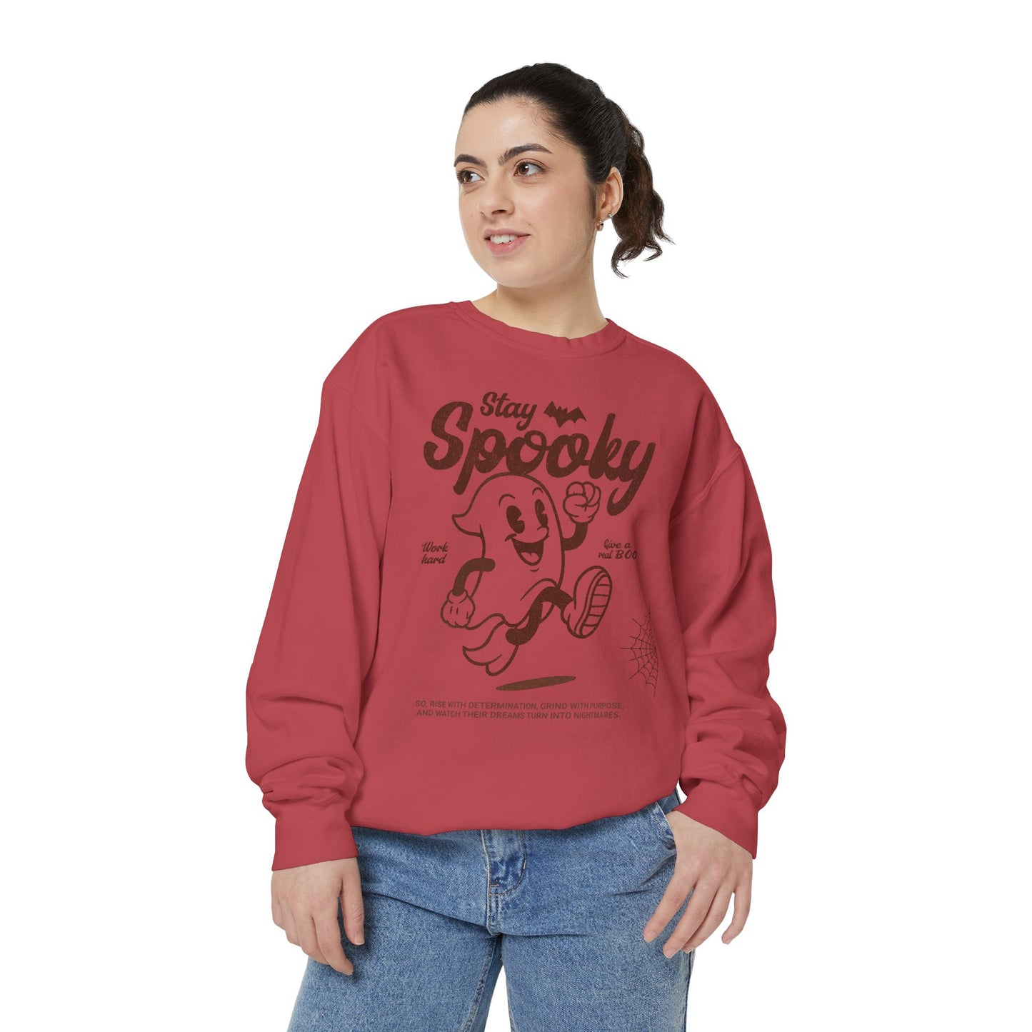 Spooky Ghost Unisex Sweatshirt, Cozy Halloween Apparel, Fall Fashion, Casual Gift, Youthful Style, Stay Spooky Design