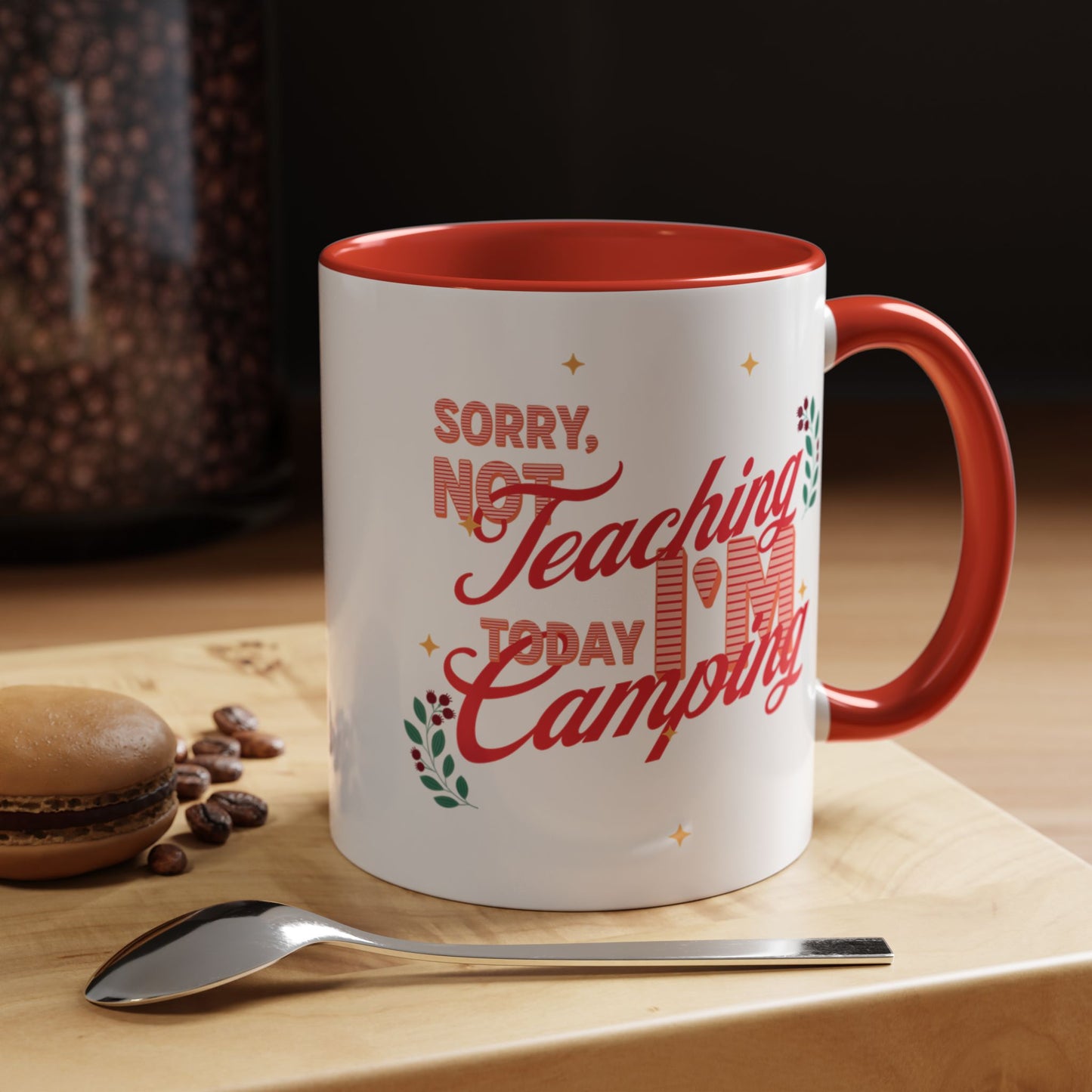 Colorful Camping Coffee Mug, Perfect Gift for Nature Lovers, Teacher Appreciation, Summer Camping, Outdoor Adventures, Replaceable Designs